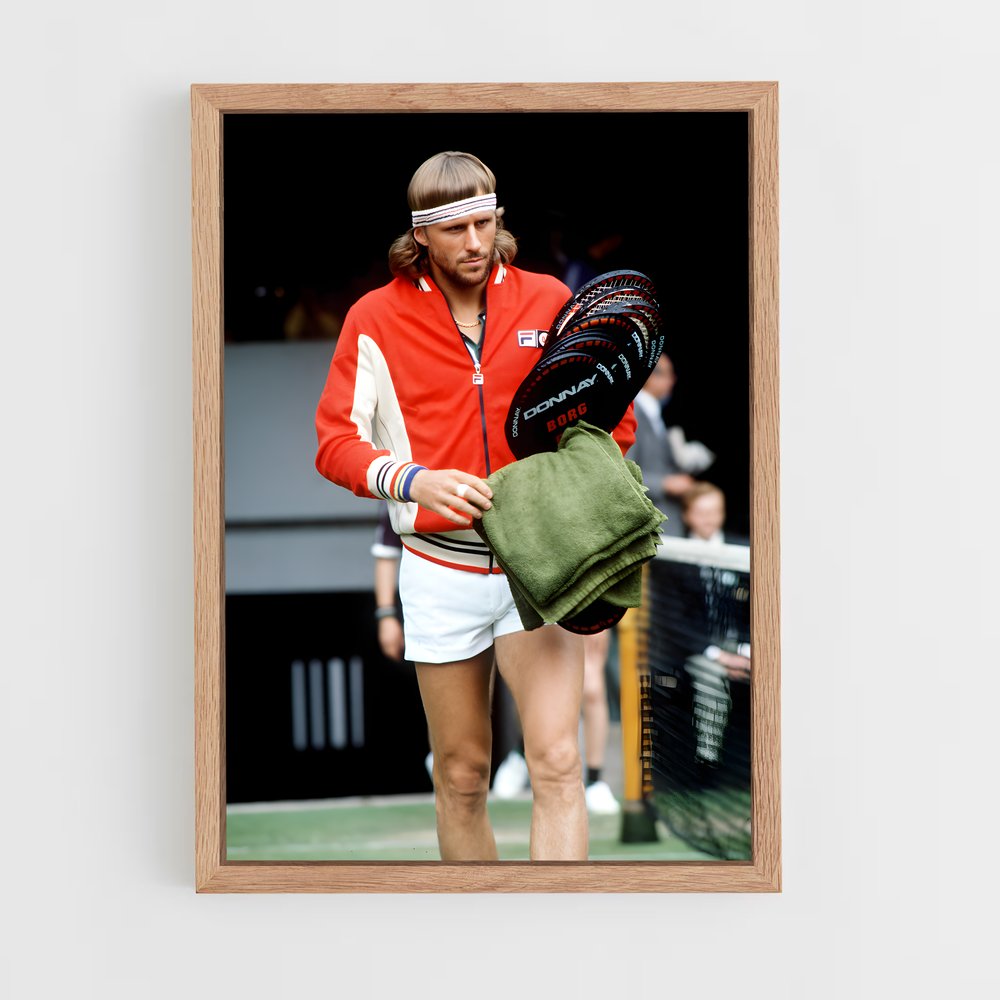 Poster Bjorn borg racket – affiche Tennis (vue 4)